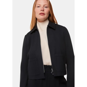 Whistles Black Marla Ponte Zip Through Jacket